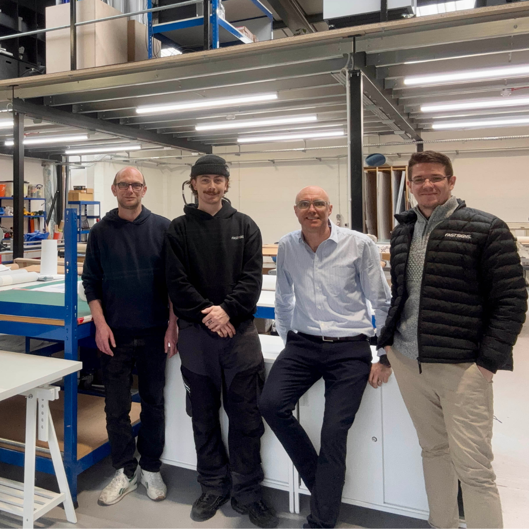 Lee Simpson with his team in their new production facility based in St Albans
