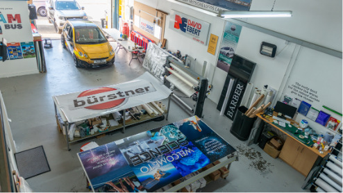 Interior of a busy FASTSIGNS Centre